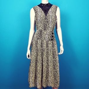 🆕️ 🐆 ASOS Sequin Leopard Print Pleated Midi Dress // (NWT)